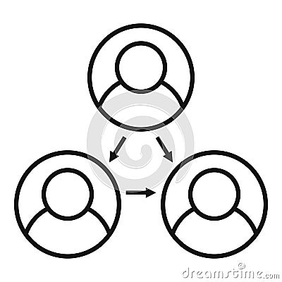 Trust group icon outline vector. Social business Vector Illustration