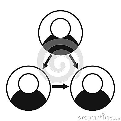 Trust group icon simple vector. Social business Stock Photo
