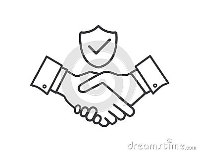 Trust icon. Business partnership and agreement. Successful achievement and meeting concept. Vector illustration Vector Illustration