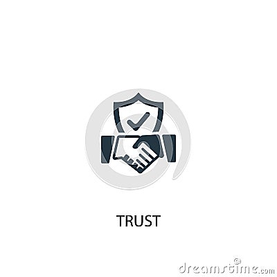 Trust icon. Simple element illustration Vector Illustration