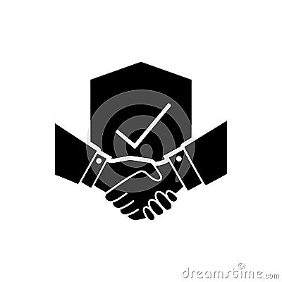 Trust icon vector set. deal illustration sign collection. friendship symbol or logo. Vector Illustration