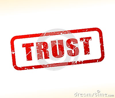 Trust text stamp Vector Illustration