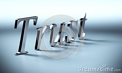 Trust word Stock Photo