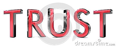 Trust 3d word Stock Photo