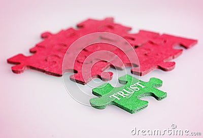 Trust word Stock Photo