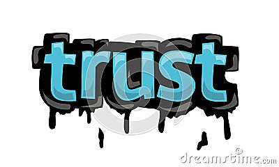 TRUST writing vector design on white background Stock Photo