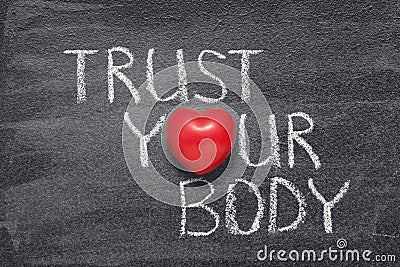 Trust your body heart Stock Photo