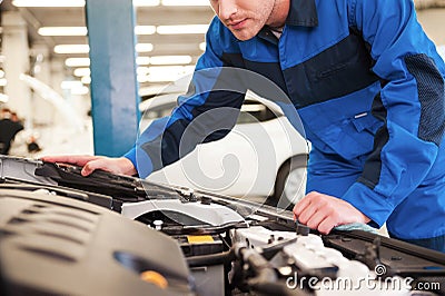 Trust your car to the experts. Stock Photo