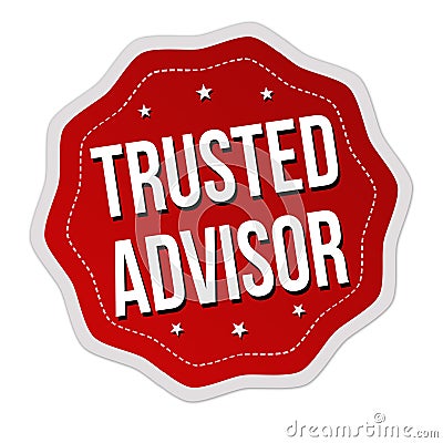 Trusted advisor label or sticker Vector Illustration