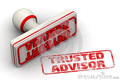 Trusted advisor. Seal and imprint Stock Photo