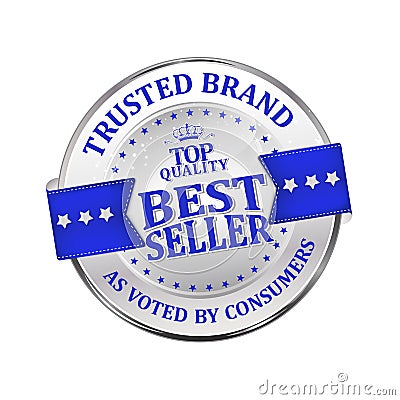 Trusted Brand. Best seller - shiny icon / label / badge. Vector Illustration