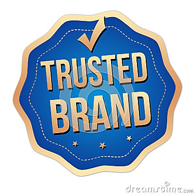 Trusted brand label or sticker Vector Illustration