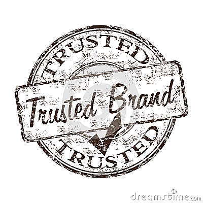 Trusted brand rubber stamp Vector Illustration