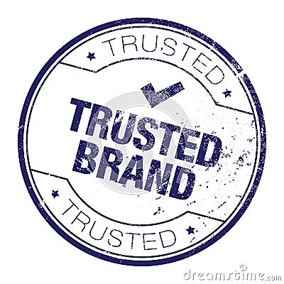 Trusted brand rubber stamp Vector Illustration