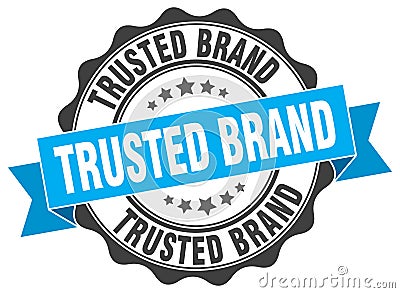 trusted brand seal. stamp Vector Illustration