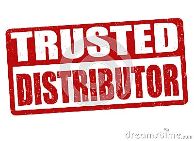 Trusted distributor sign or stamp Vector Illustration