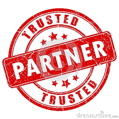 Trusted partner rubber stamp Vector Illustration