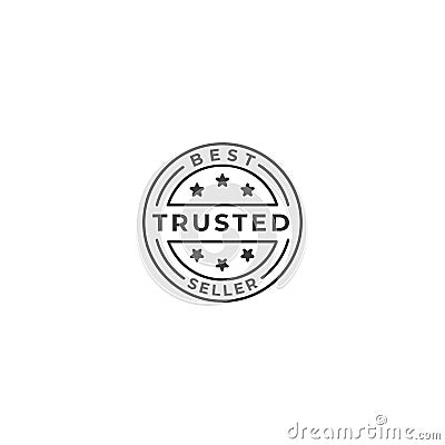 Trusted, recommended seller stamp. Vector logo icon template Vector Illustration