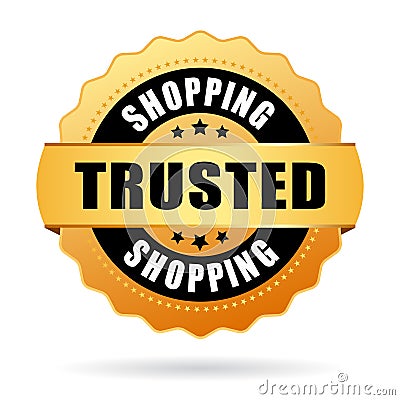 Trusted shopping emblem Vector Illustration