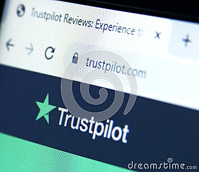 Trustpilot company logo Editorial Stock Photo