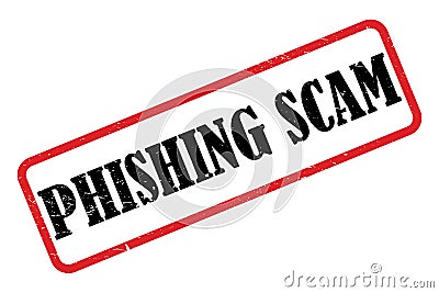 Phishing Scam Stamp Stock Photo