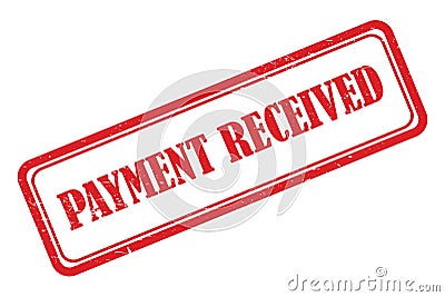 Payment received stamp on white Stock Photo