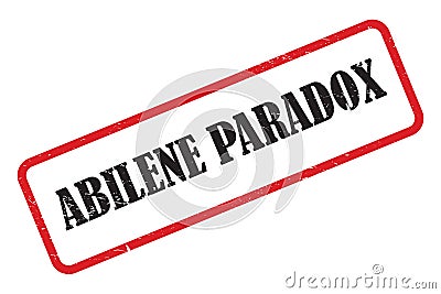 abilene paradox stamp on white Stock Photo