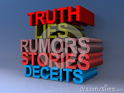 Truth and lies sign Stock Photo