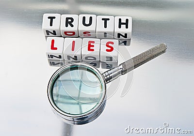 Truth and lies Stock Photo