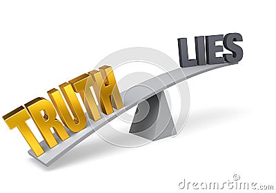 Truth Outweighs Lies Stock Photo