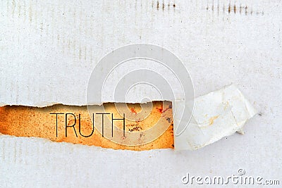 Truth title on old paper Stock Photo