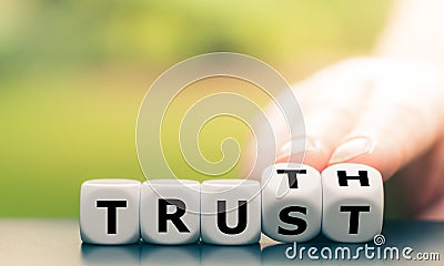 Truth instead of trust. Stock Photo