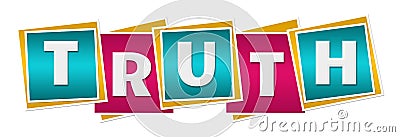 Truth Turquoise Pink Squares Stock Photo