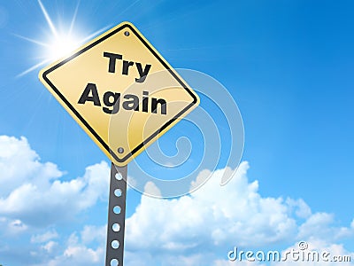 Try again sign Stock Photo