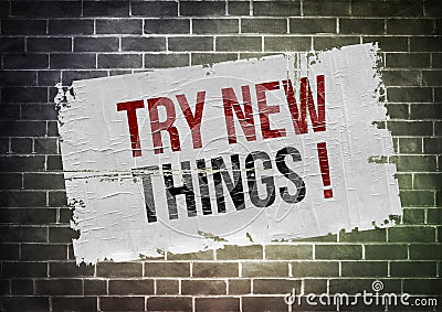 Try new things Stock Photo