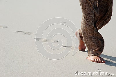 Try walking in the sands Stock Photo