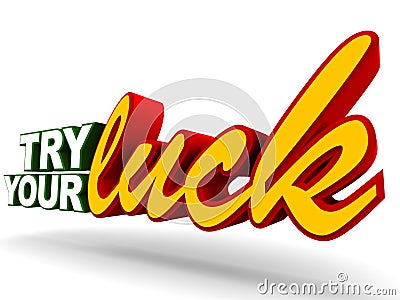 Try your luck Stock Photo