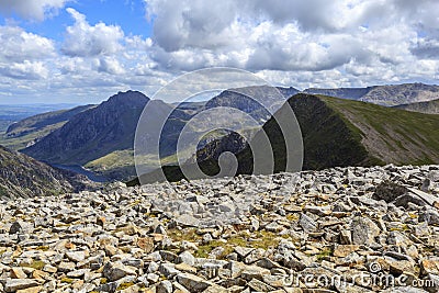 Tryfan and the Glyderau Stock Photo