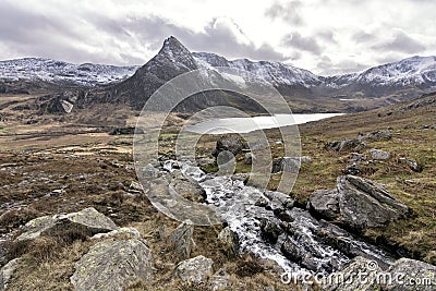 Tryfan Ogwen Valley Snowdonia North Wales Stock Photo