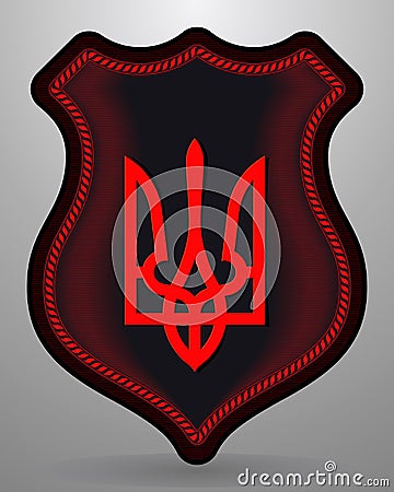 Tryzub. Trident. National Symbols of Ukraine. Vector Badge and I Vector Illustration