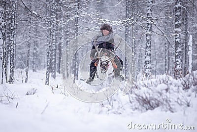 Mongolian Reindeer in Taica Bioecology at Khovsgol, Mongolia Editorial Stock Photo