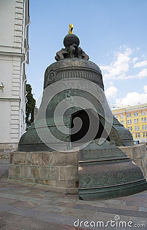 Tsar Bell in the Kremlin, Moscow. Stock Photo