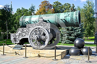 Tsar cannon in Kremlin Stock Photo