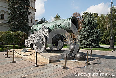 Tsar Cannon at the Kremlin in Moscow Stock Photo