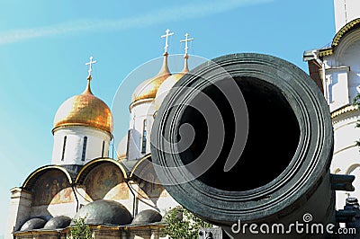 The Tsar cannon - a medieval artillery piece, a monument of Russian artillery Stock Photo