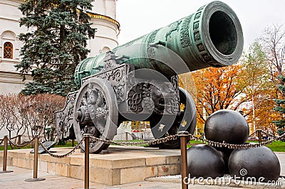 Tsar Cannon in Moscow Kremlin Stock Photo