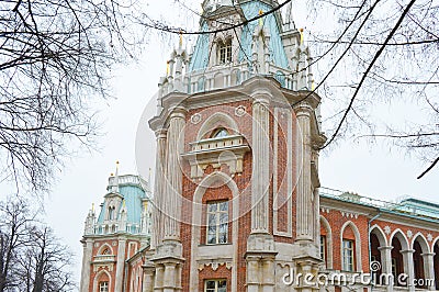 Tsaritsyno palace, Moscow landmark of Russian Empire times Stock Photo