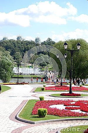 Tsaritsyno Park view, Moscow Stock Photo