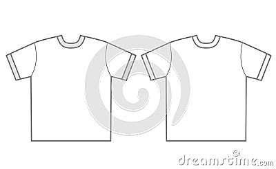 Plain t-shirt template - for marketing and planning, design Vector Illustration