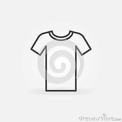 Tshirt minimal outline icon. Vector t-shirt symbol Vector Illustration